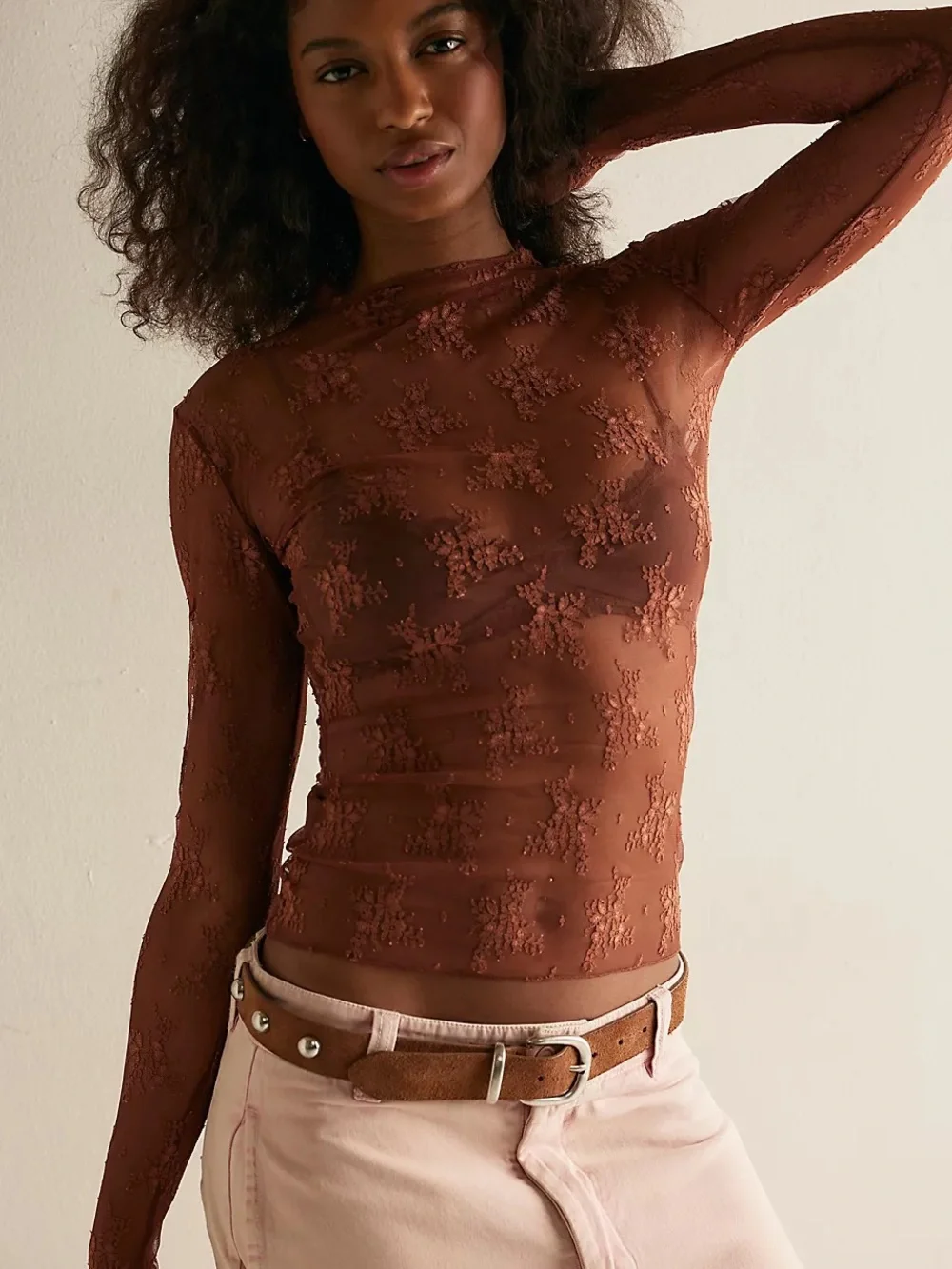 Free People Lady Lux Layering Top in Caldera - Picture 1 of 8